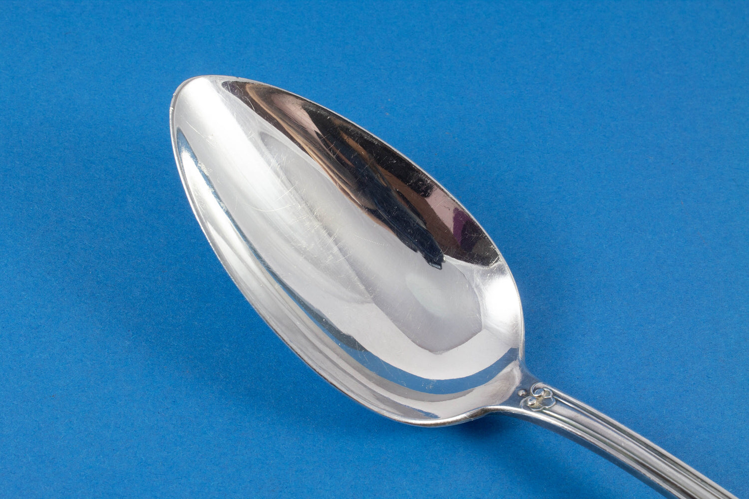 Large silver-plated vegetable spoon, serving spoon from Wellner in Mozart pattern