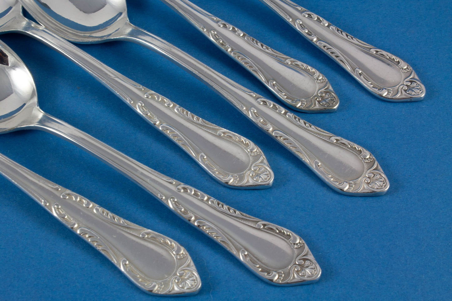 6 silver-plated teaspoons in Art Nouveau style