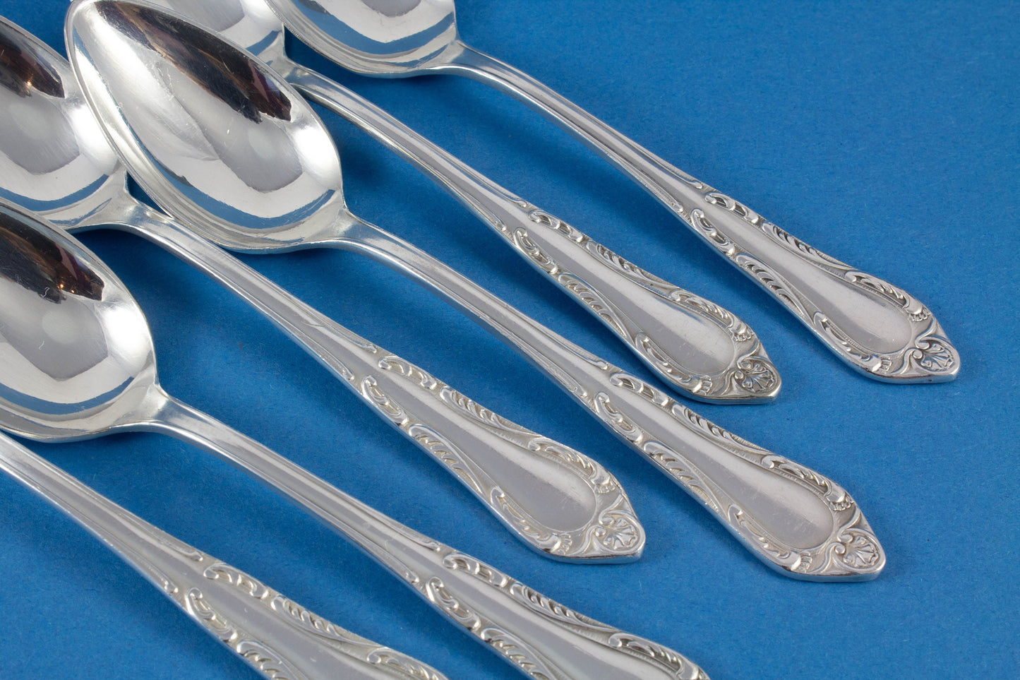 6 silver-plated teaspoons in Art Nouveau style