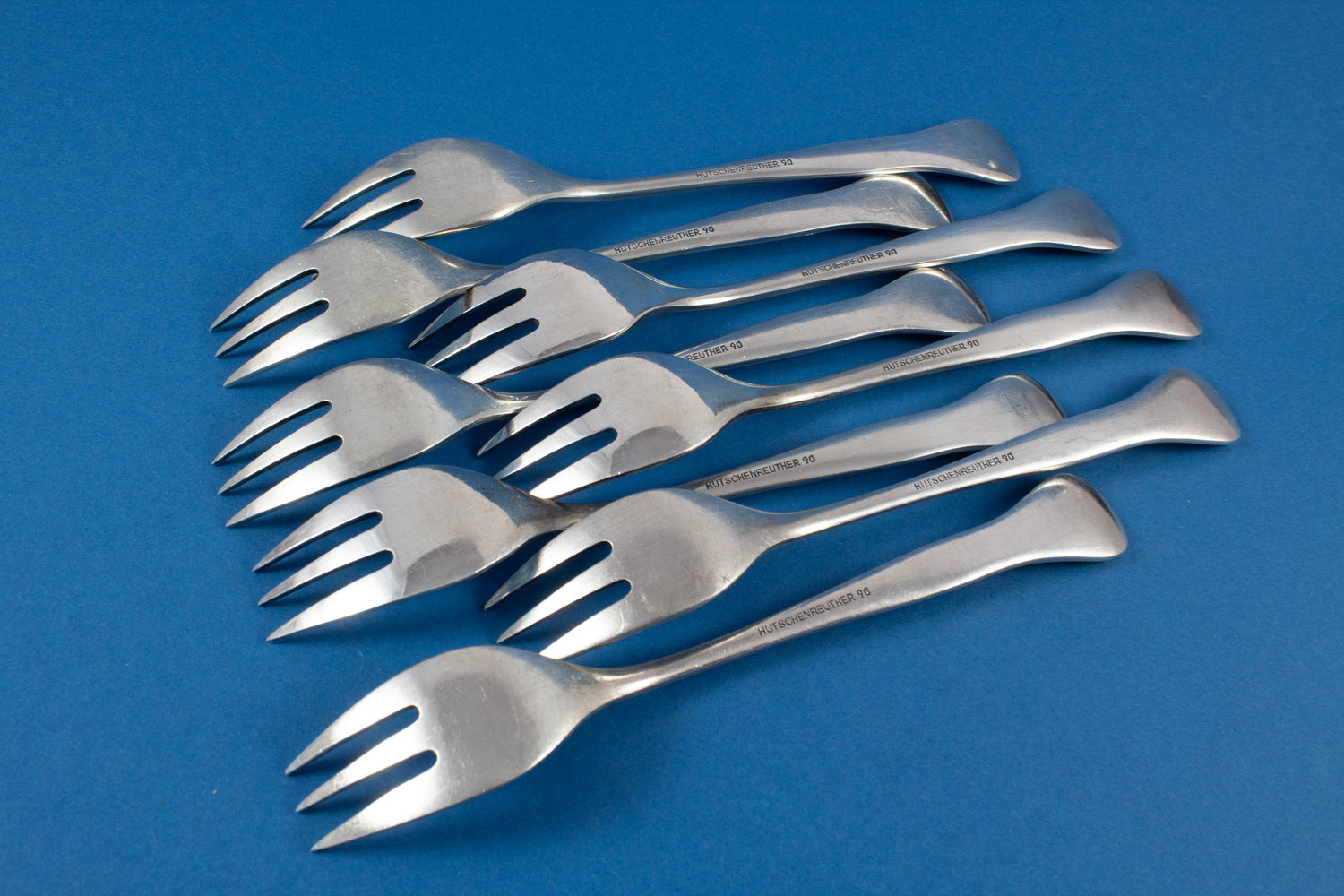 8 beautiful cake forks in Art Nouveau style, Hutschenreuther