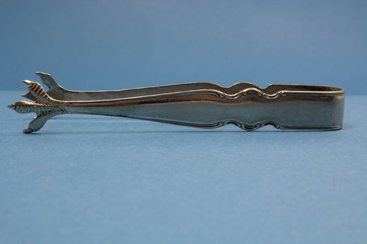 Zuckerzange mit Vogelfüßchen , versilbert