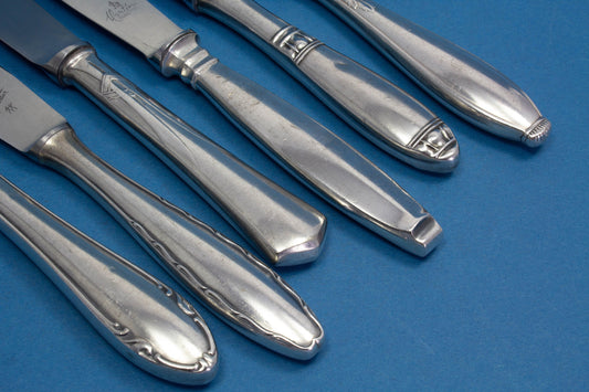 Mix and Match Messer Set, 6 versilberte Messer