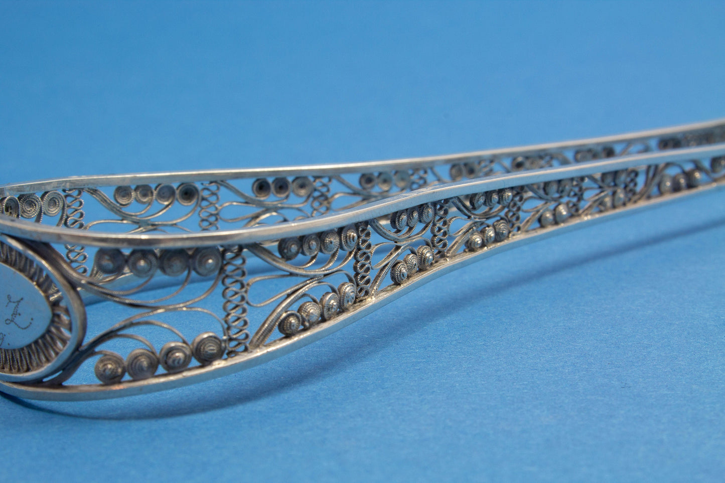 Edle Zange aus Silber von 1829, antike Eiswürfelzange, Zuckerzange