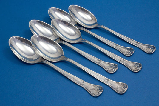 6 Teelöffel von Hutschenreuther im Jugendstil