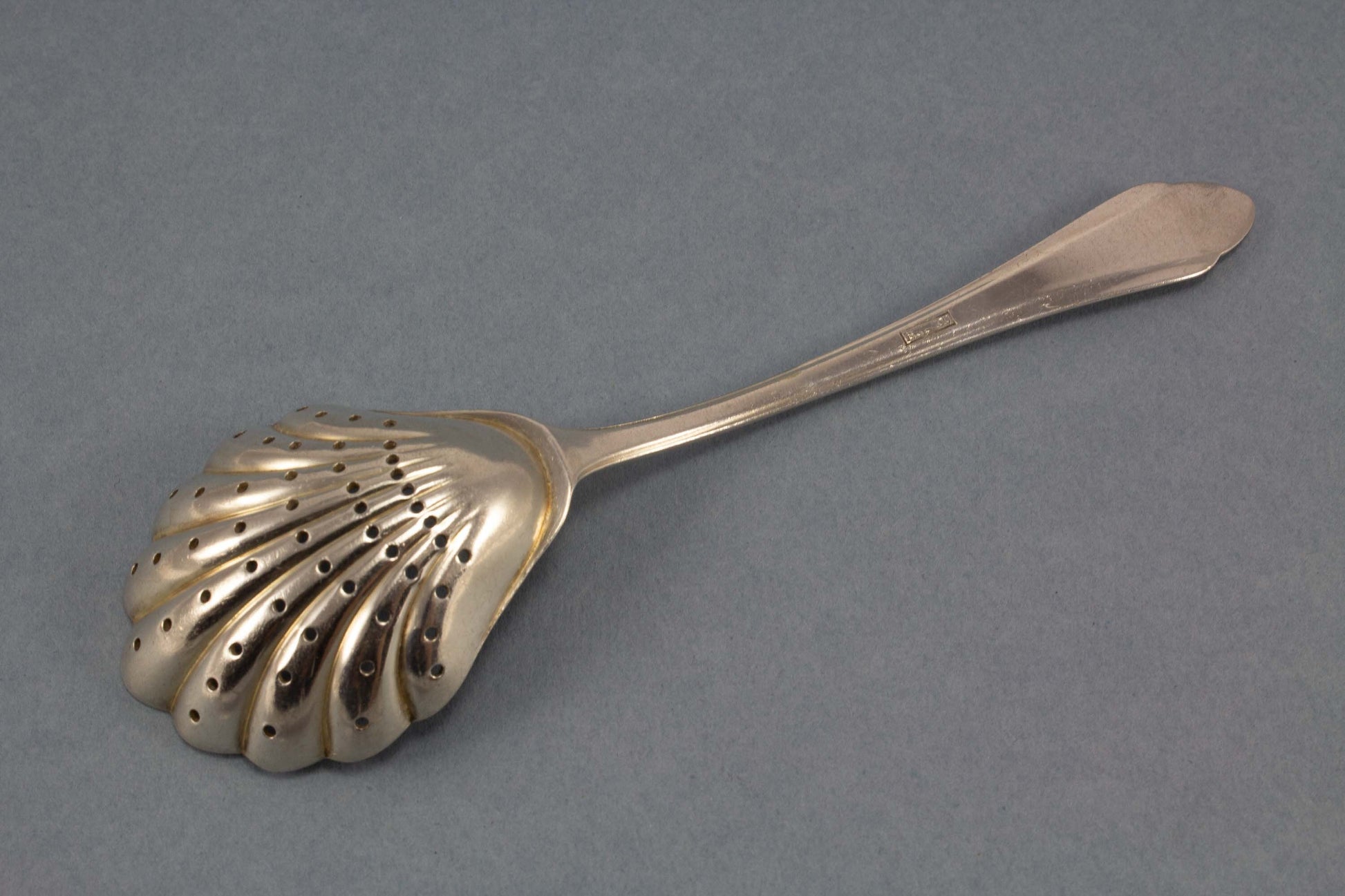 Silvered sugar spoon by BSF, sugar spreader
