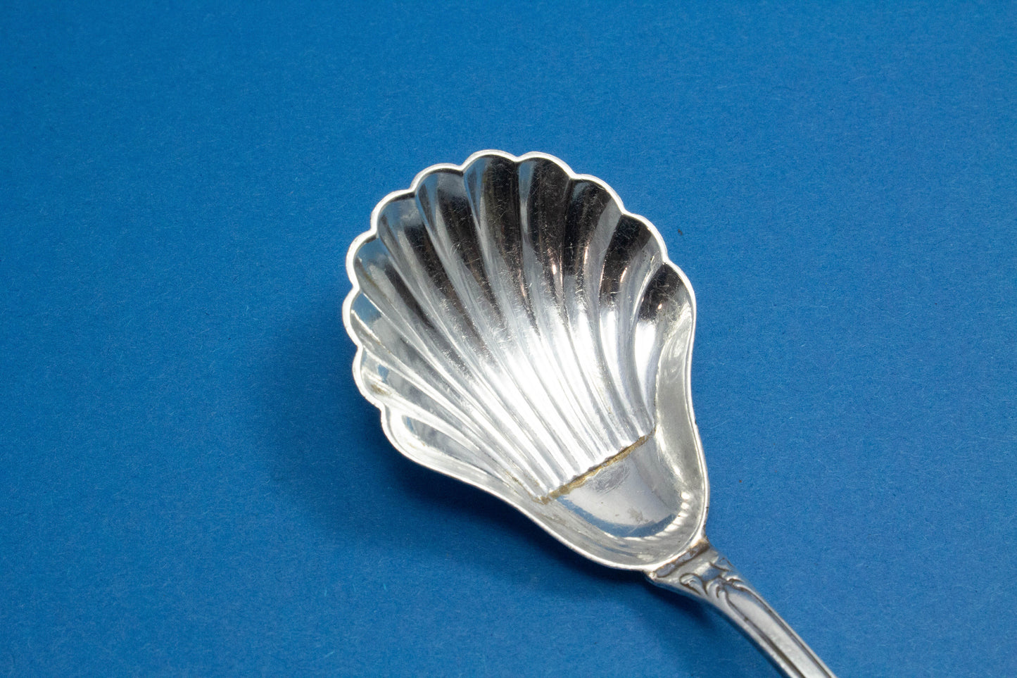 Silver-plated sugar spoon by Wellner, Art Deco