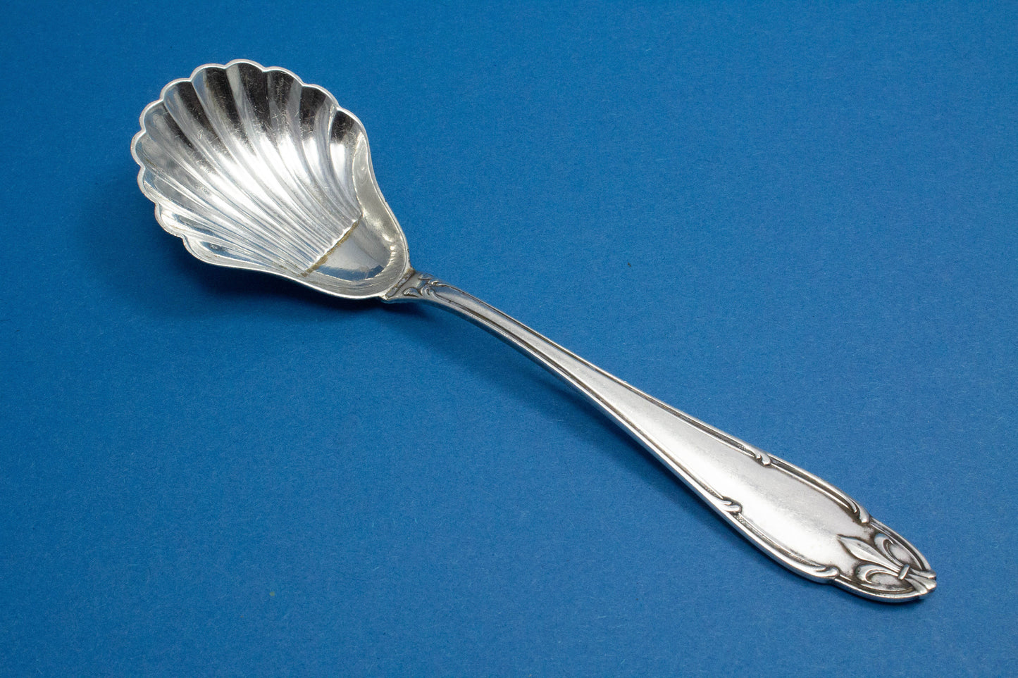 Silver-plated sugar spoon by Wellner, Art Deco