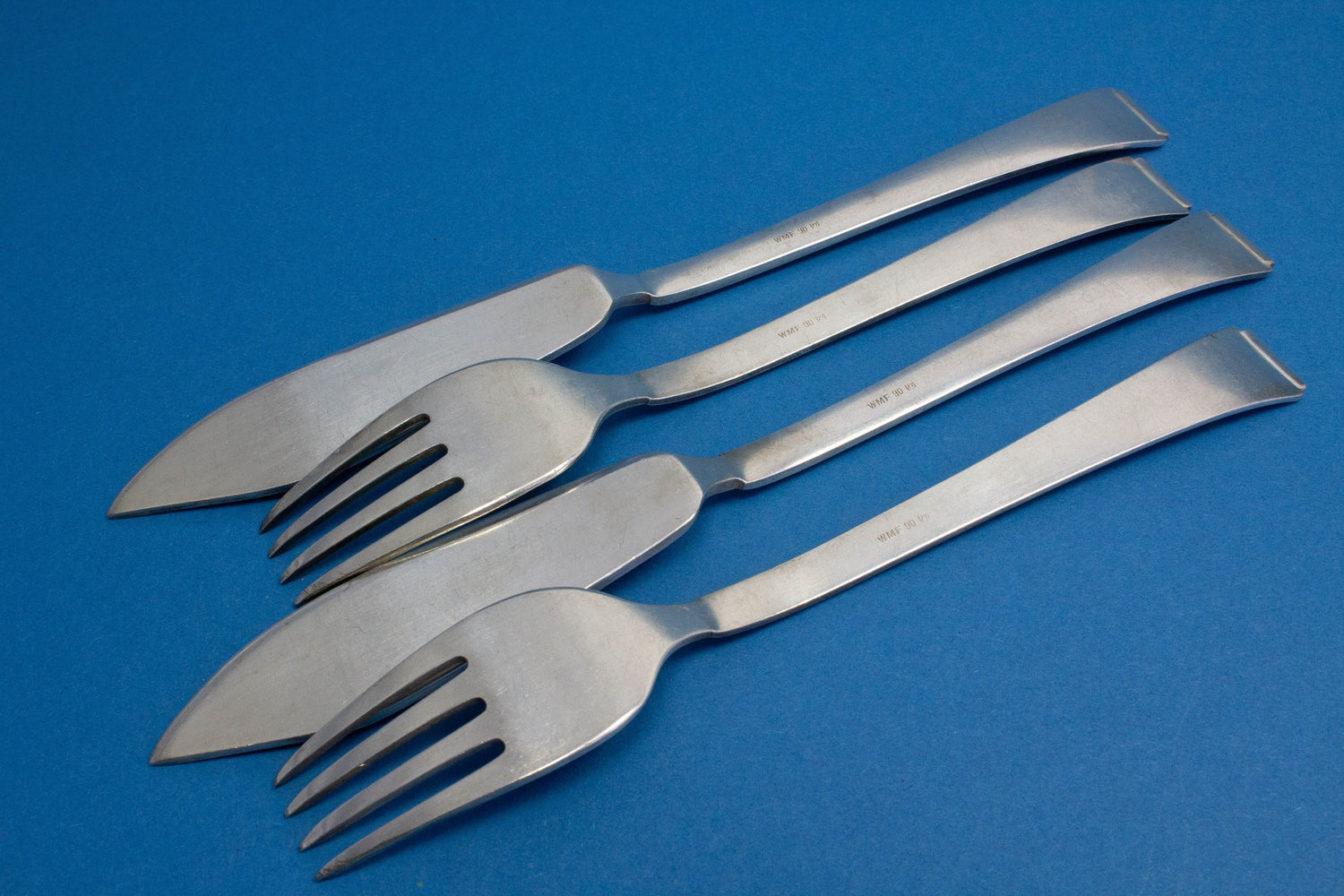 Fish cutlery for 2 people, candle light dinner, WMF 2500